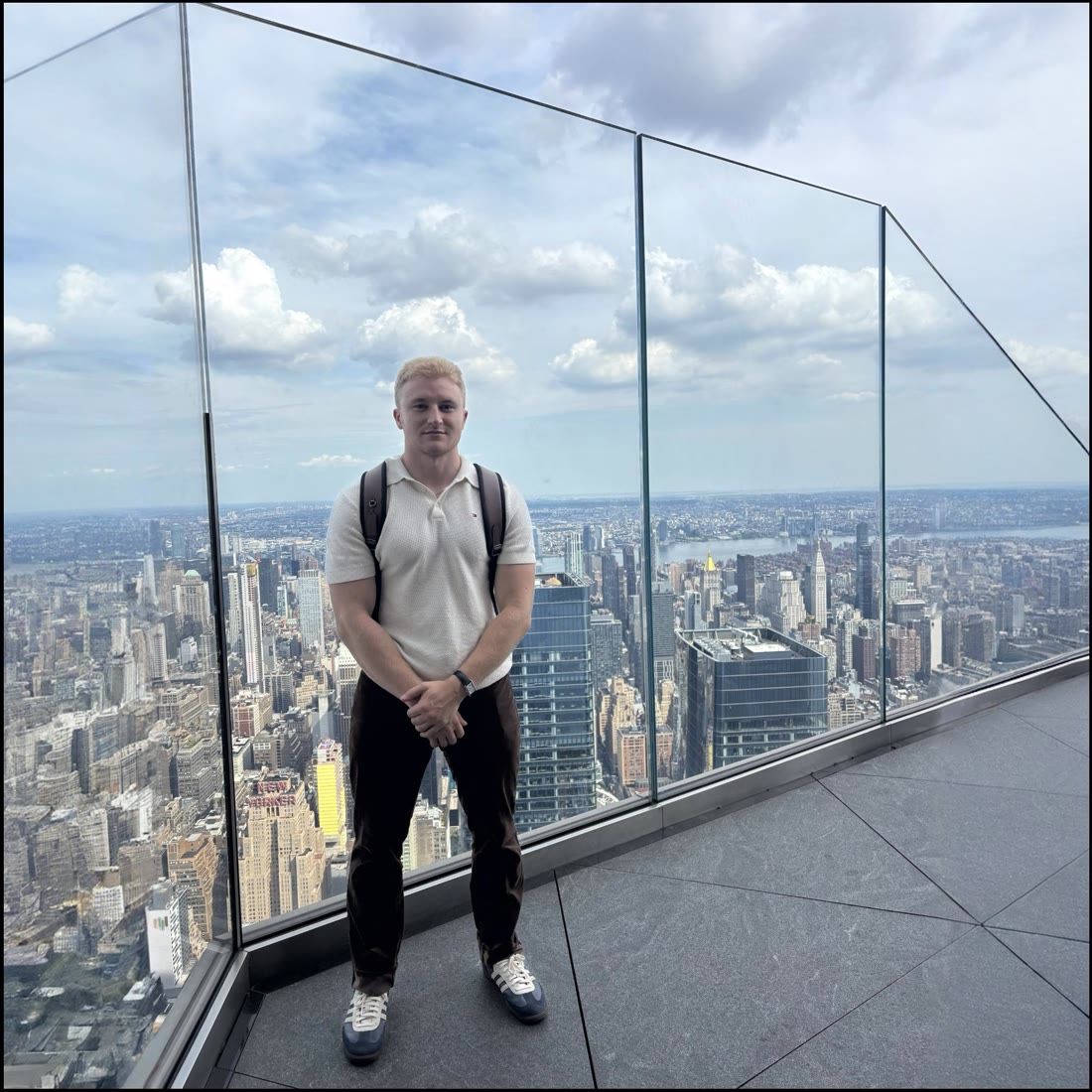 Thomas Kempf, founder of Substox, at the New York City skyline